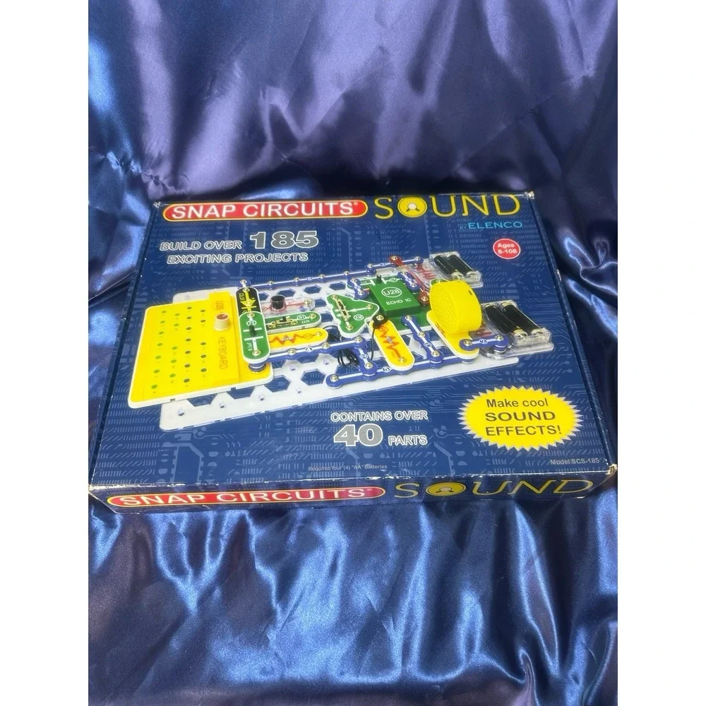 Snap Circuits Sound SCS-185 Elenco 185 Projects 40+ Parts W/ Sound Effects!